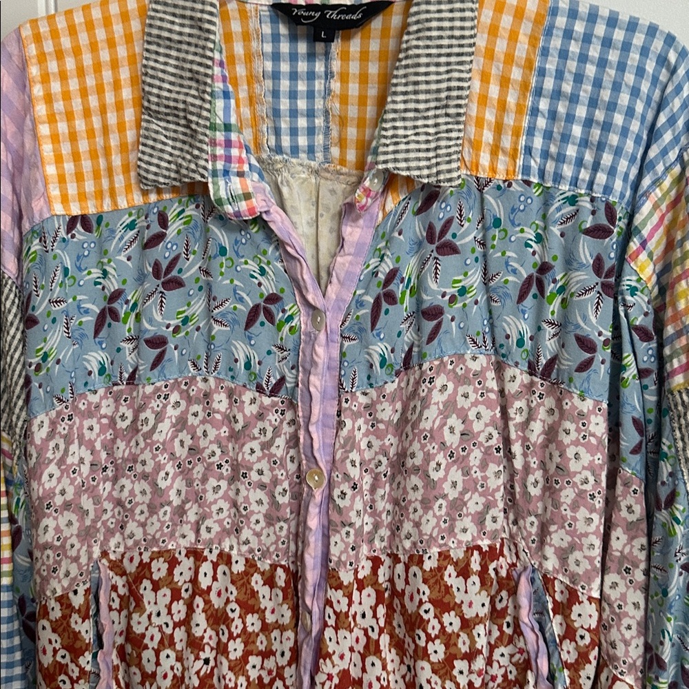 Appears New! Young Threads Button Down Cottagecor… - image 2